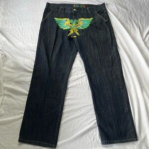 Coogi vintage embroidered jeans